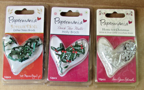 Decorative christmas brads - decorative,