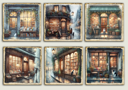 Book shop card - book, toppers