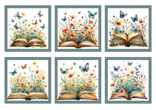 Books card toppers for - card,